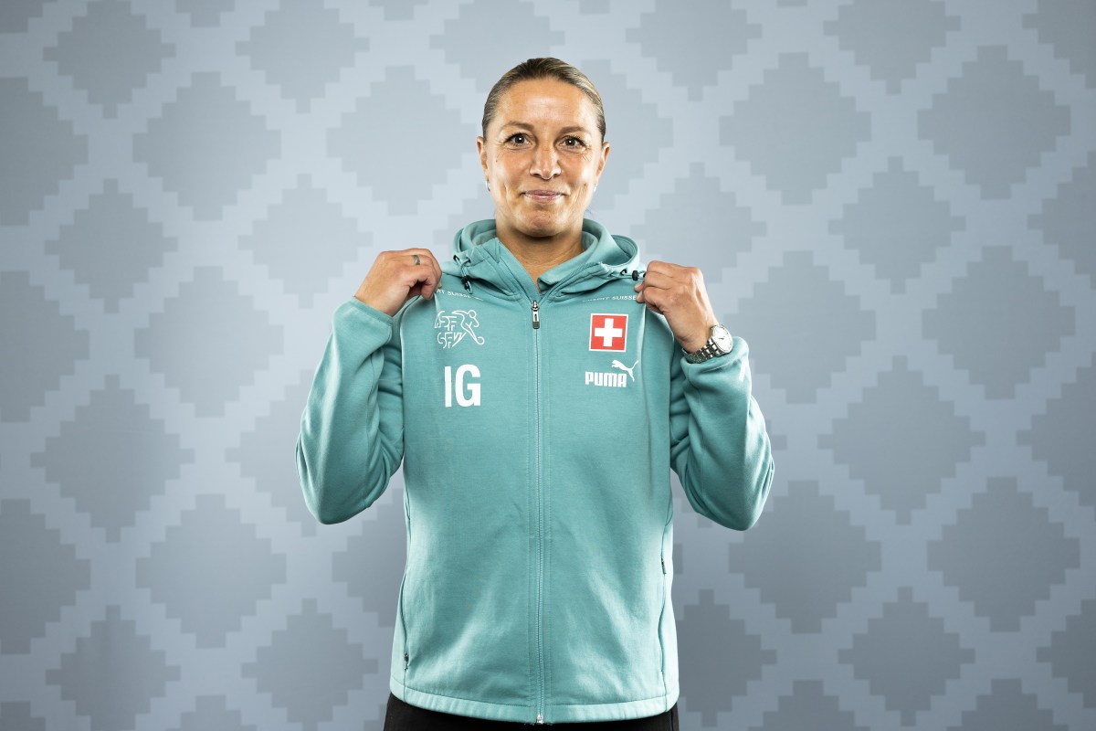 Inka Grings, Head Coach of Switzerland, poses during the official FIFA Women's World Cup Australia & New Zealand 2023 portrait session on July 16, 2023 in Dunedin, New Zealand. 