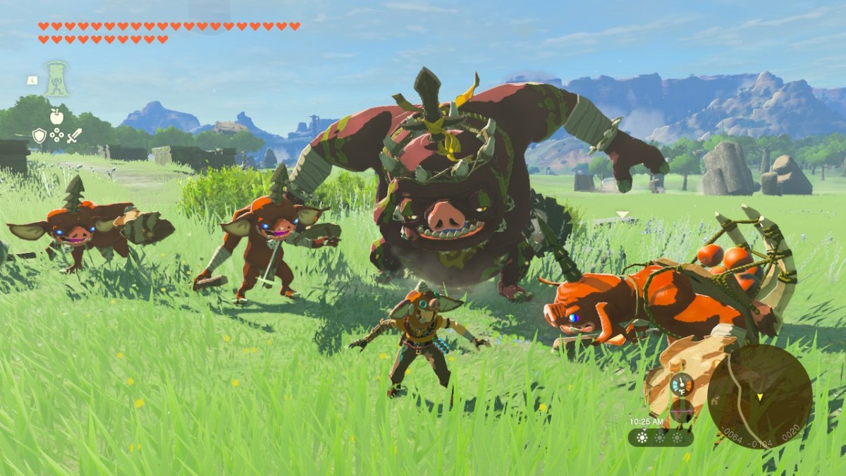 Link and some Bokoblins hang out in The Legend of Zelda: Tears of the Kingdom