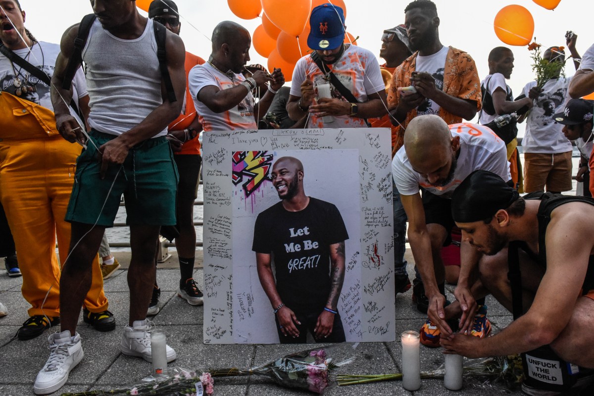 NEW YORK, NEW YORK - AUGUST 5: People create a makeshift memorial for O'Shae Sibley on August 5, 2023 in New York City. O'Shae Sibley was stabbed to death at a gas station in Brooklyn on July 29th after being seen dancing in the parking lot.