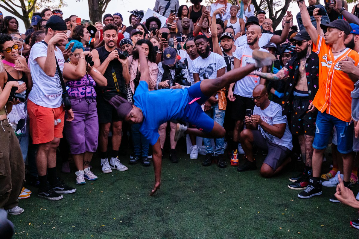 UNITED STATES -August 5: A vigil, march and rally in the West Village honoring the memory of O'Shae Sibley who was slain in Brooklyn, Saturday, Aug. 5, 2023. 