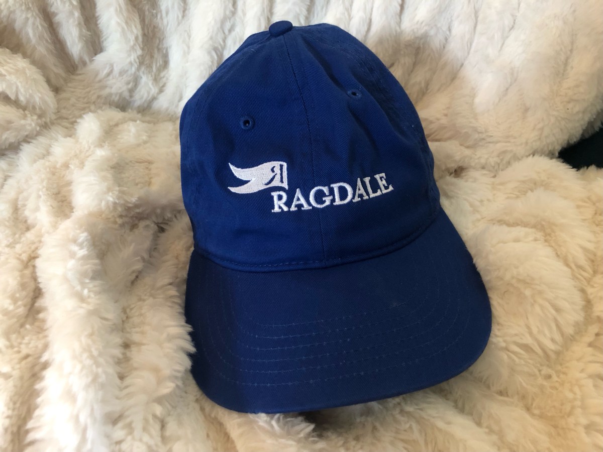 A blue hat that says RAGDALE