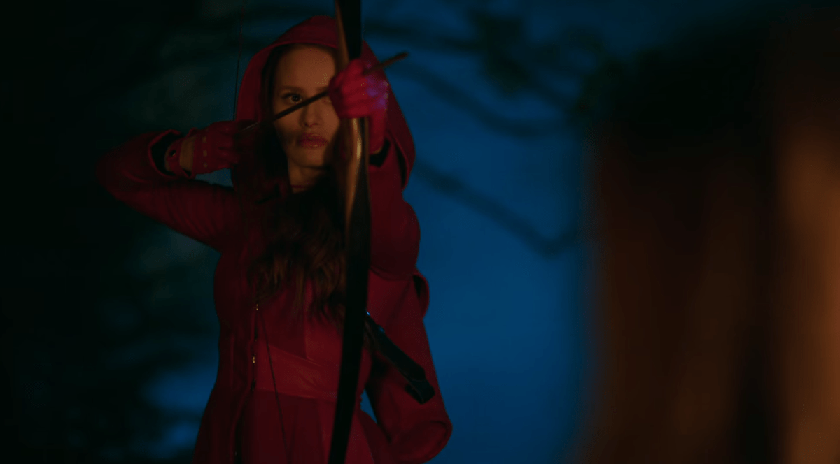 Cheryl with a bow & arrow in Riverdale
