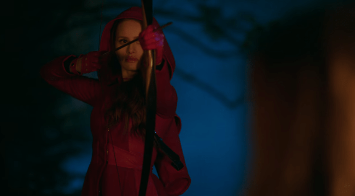 Cheryl with a bow & arrow in Riverdale