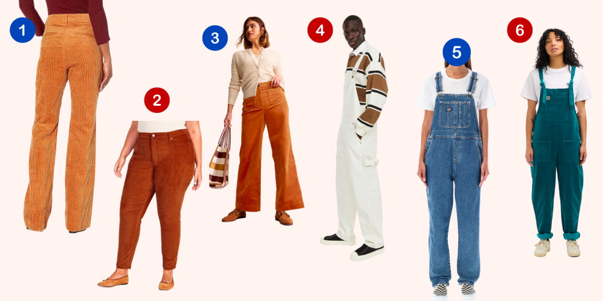 corduroy pants and overalls