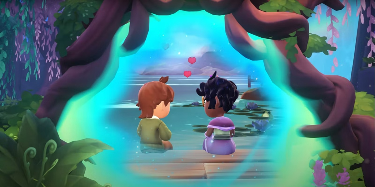 Two Fae Farm characters fall in love in the ocean