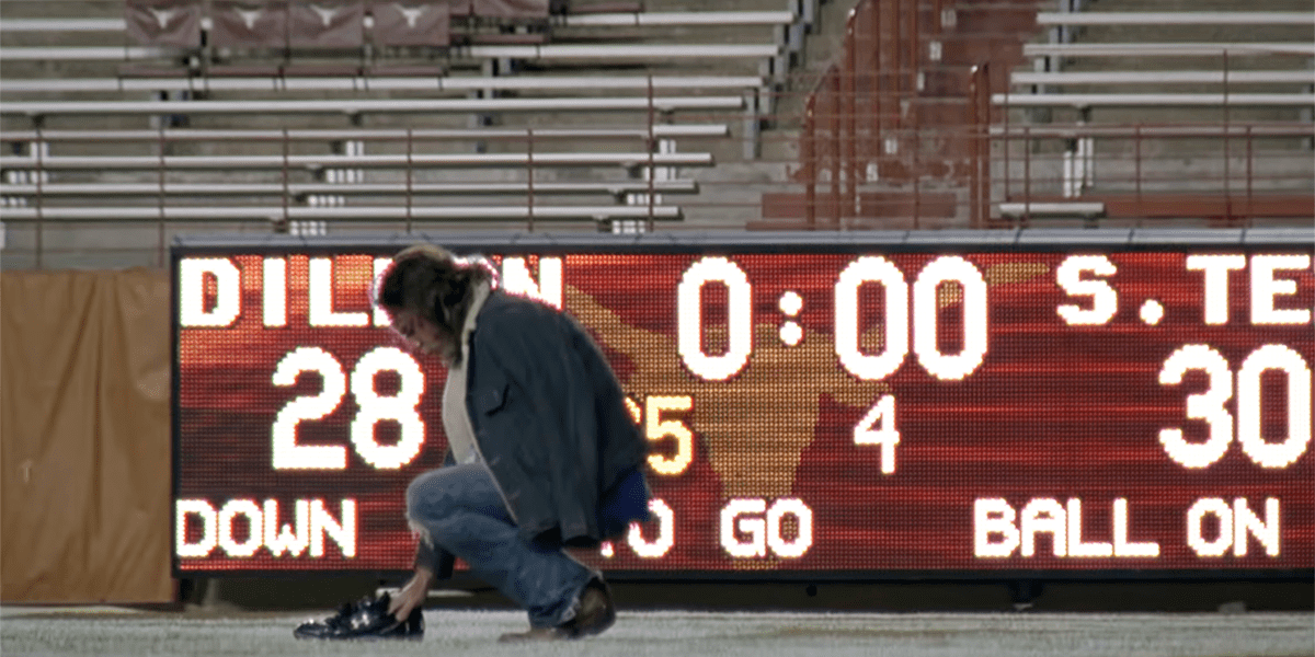 Tim Riggins puts his cleats on the goal line on Friday Night Lights