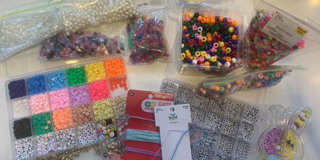 a beading kit and elastic cord