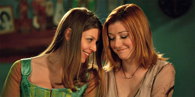 Tara and Willow in love on Buffy the Vampire Slayer