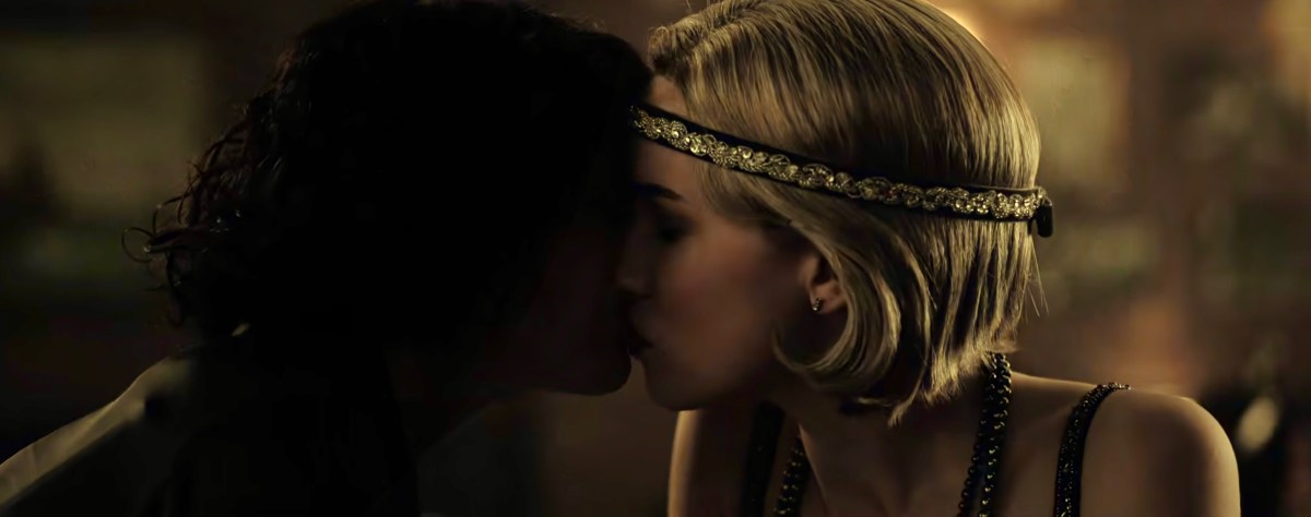Verna and Madeline kissing on New Years Eve in The Fall of the House of Usher
