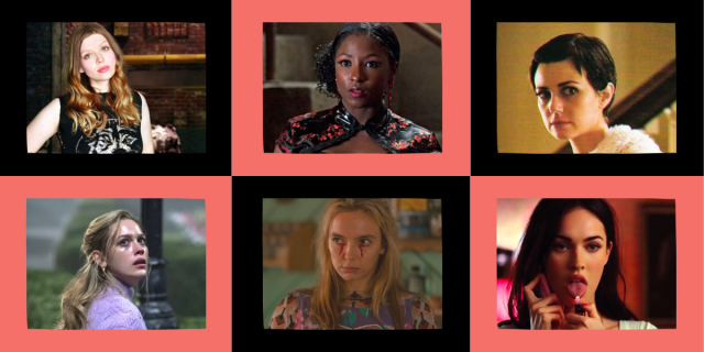 top row: tara from buffy, tara from true blood, jenny schecter from the l word bottom row: dani from haunting of hill house, villanelle from killing eve, jennifer from jennifer's body