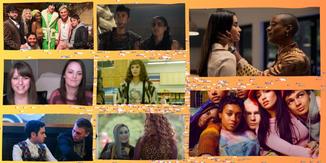 October Streaming Guide collage Column One: Living for the Dead, Twin Flames Universe, Elite Column Two: Our Flag Means Death, Doom Patrol, Monster High 2 Column Three: Fall of the House of Usher, Everything Now