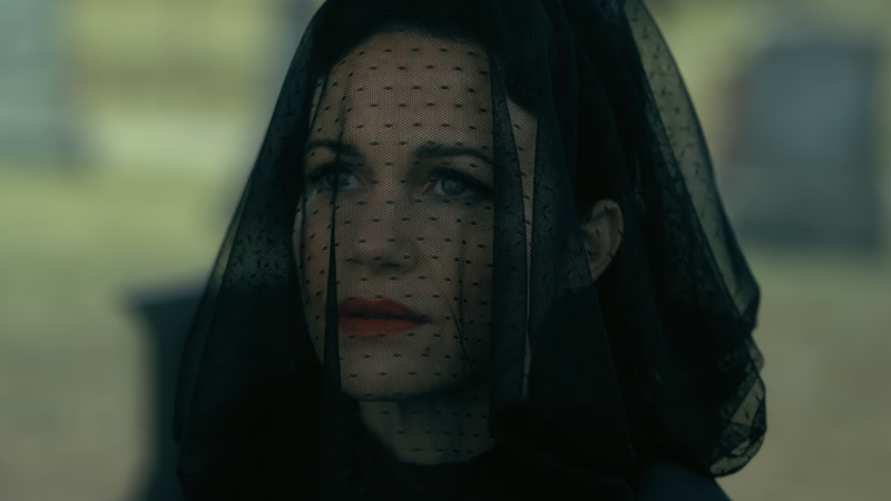Verna in a mourning veil