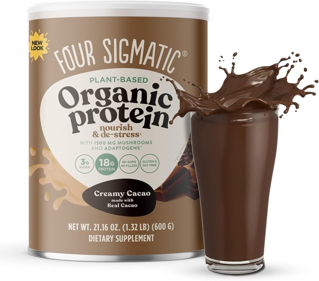 four sigmatic organic protein powder package