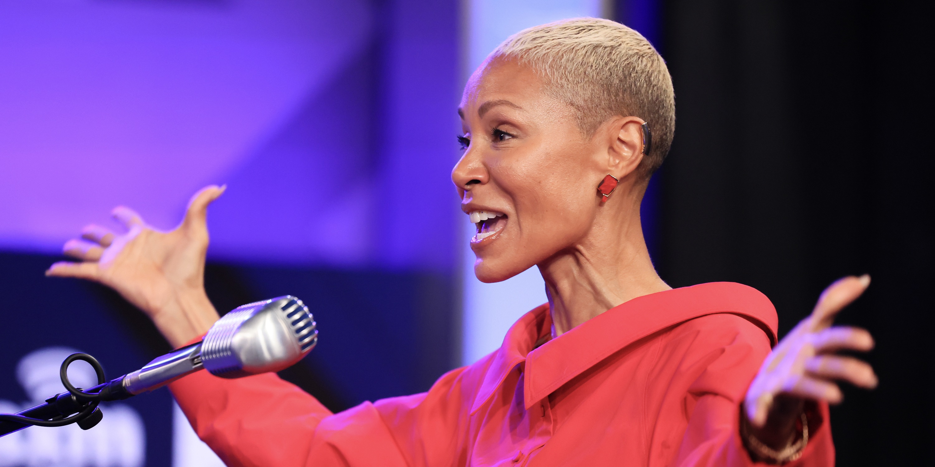 LOS ANGELES, CALIFORNIA - OCTOBER 04: In this image released on October 17th, Jada Pinkett Smith visits the SiriusXM Studios on October 04, 2023 in Los Angeles, California. (Photo by Rodin Eckenroth/Getty Images)