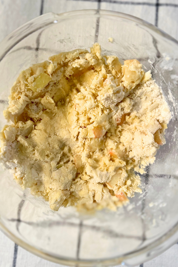 Apple cheddar scone dough