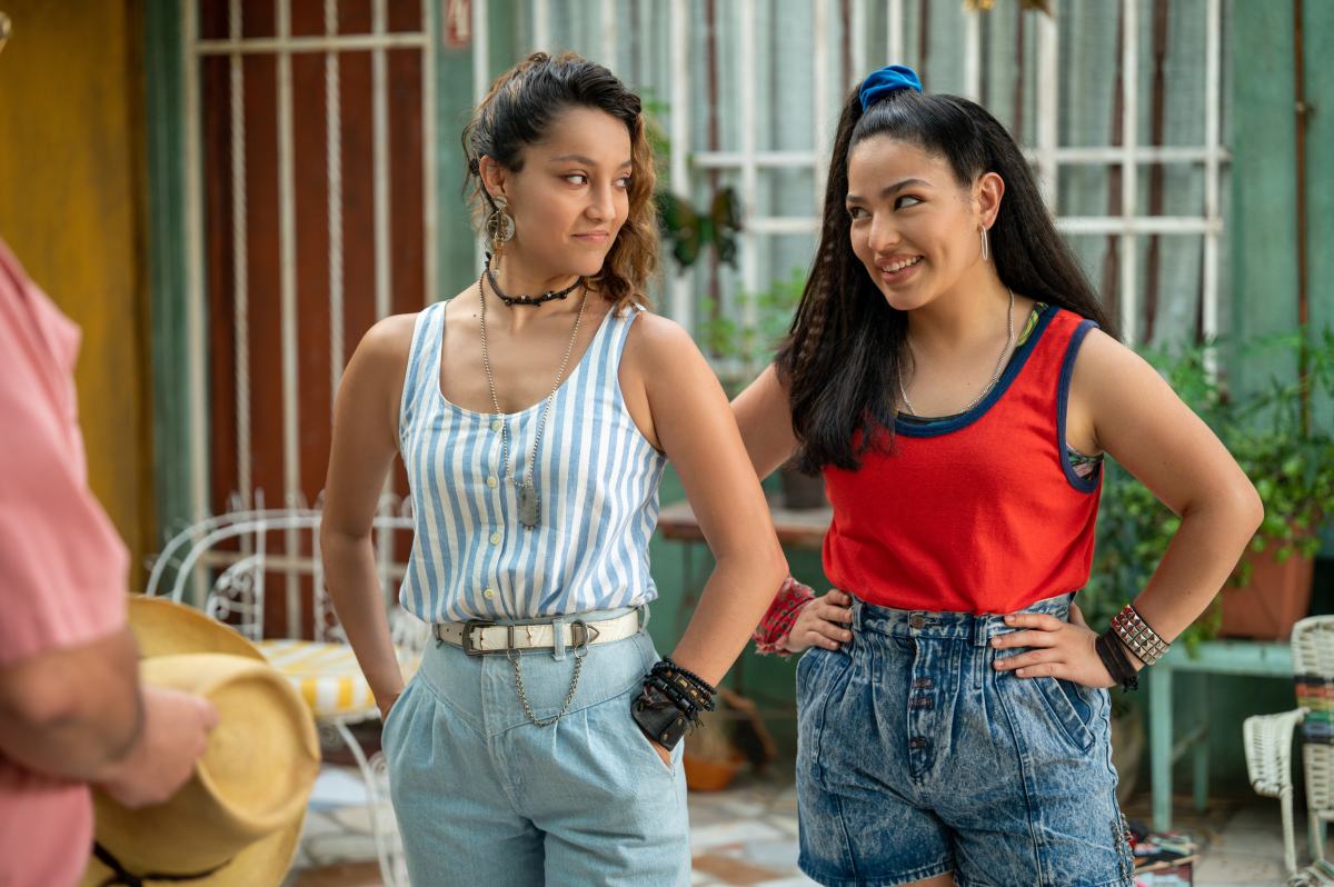 two teenage girls in the 80s