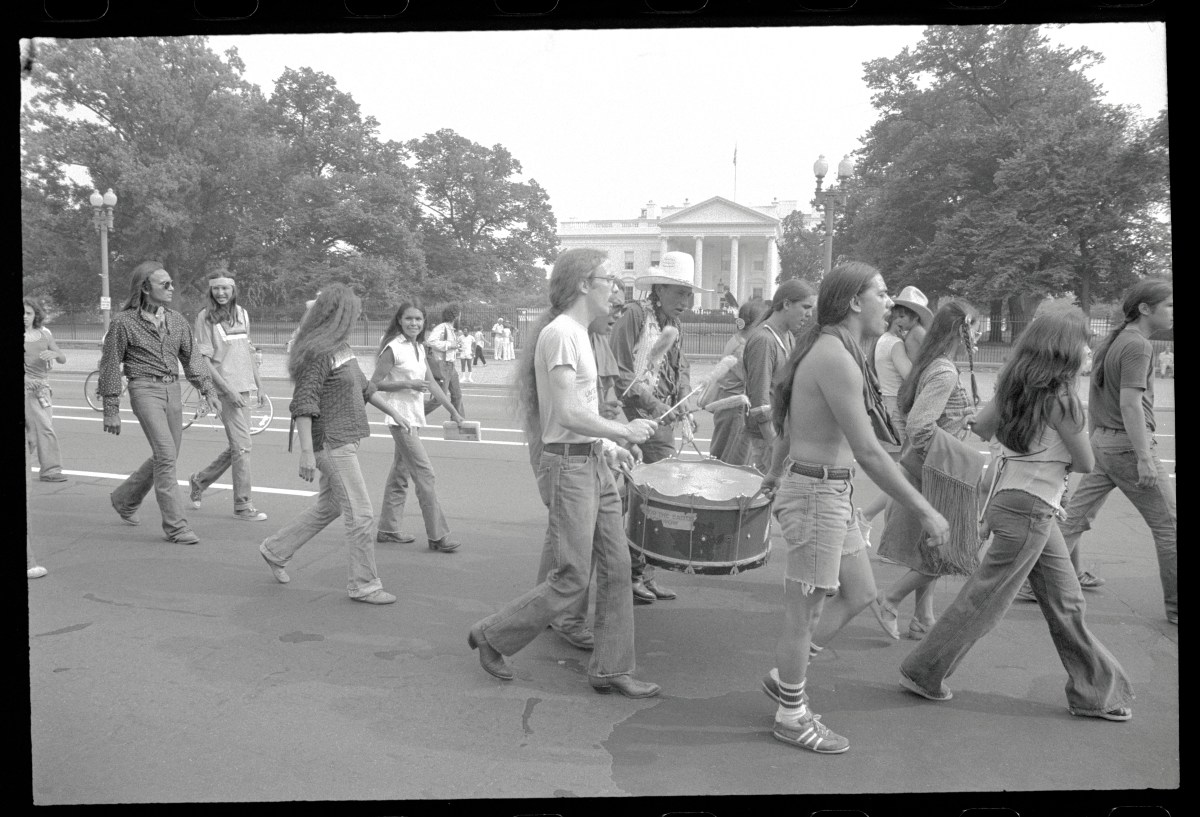 protesters marching in 1978 in the The Longest Walk