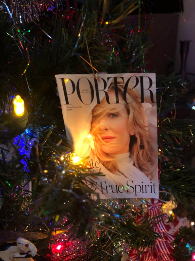 Cate Blanchett on Porter Magazine as an ornament