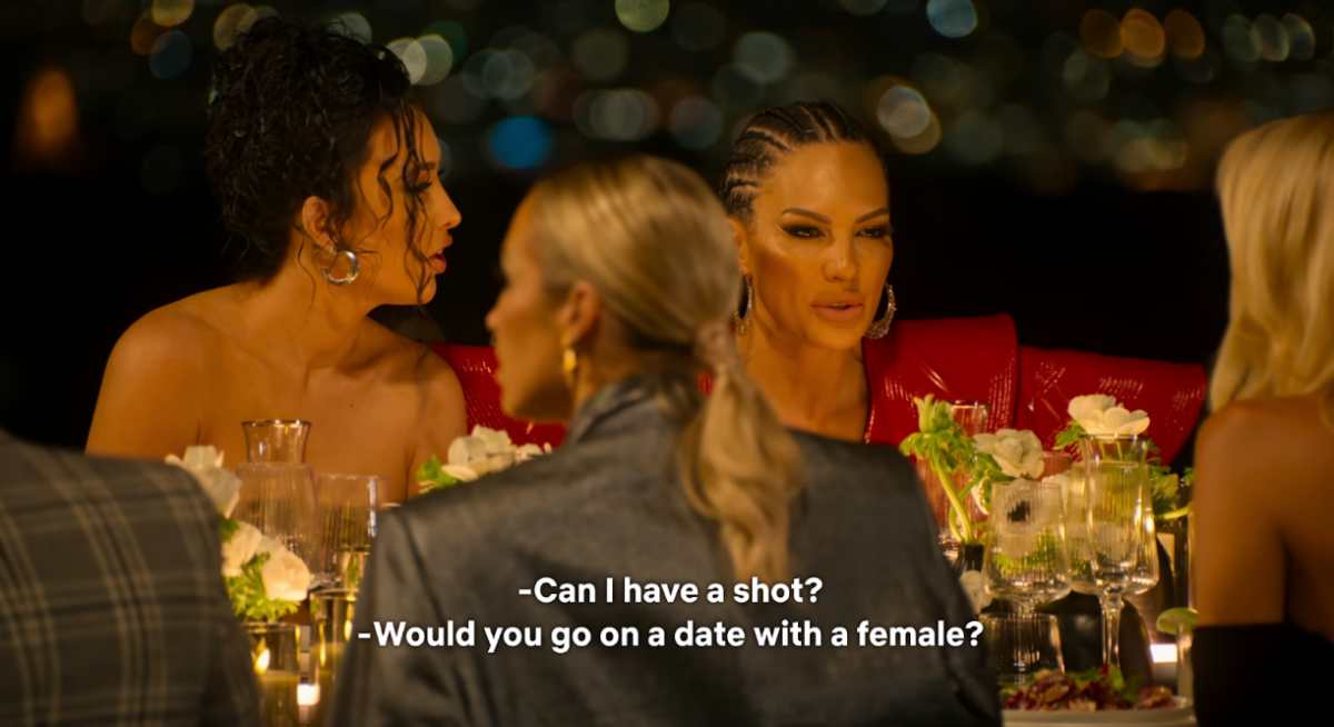 Amanza Smith asks Emma Hernan if she would go on a date with a female