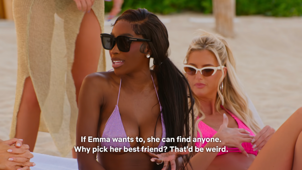 Real estate agent Chelsea Lakzhani reasons that “If Emma wants to, she can find anyone. Why pick her best friend? That’d be weird.”