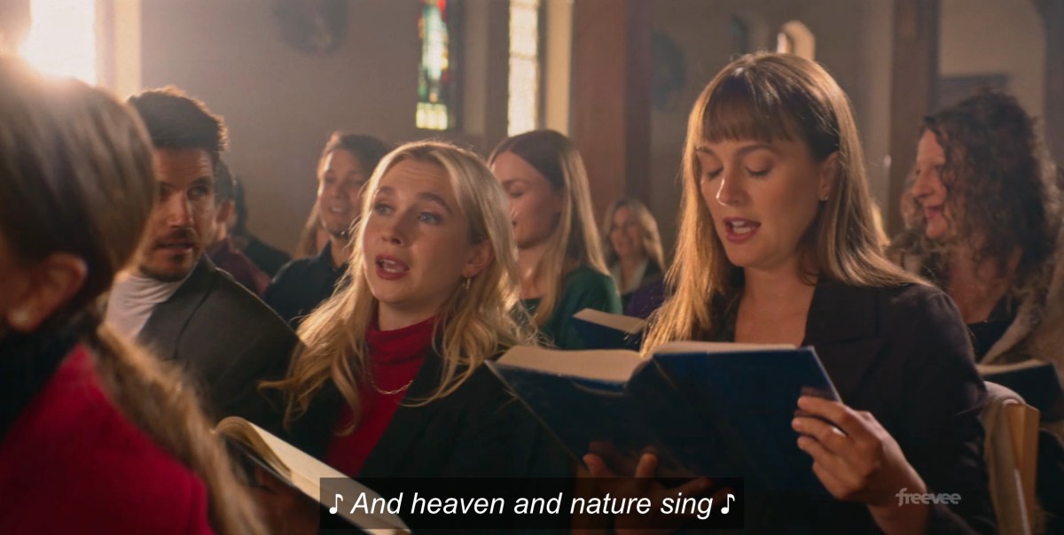 at church they are singing a psalm