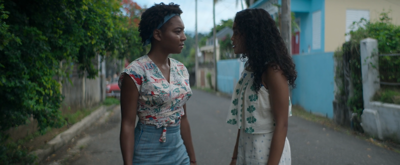 screenshot of Bunny and Covey talking to each other and standing in the road