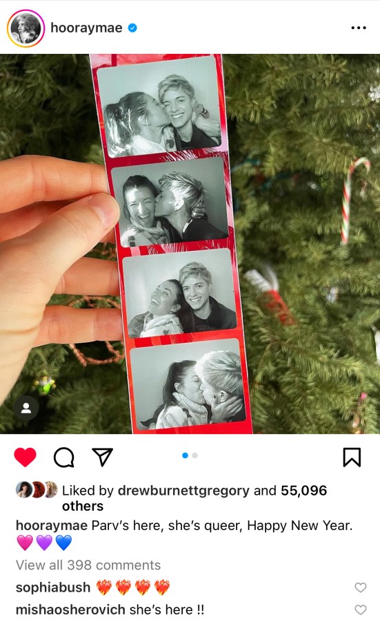 Mae Martin and Parvati Shallow are dating and Parvati shallow is gay, as per this instagram post of a picture of Parvati and Mae Martin