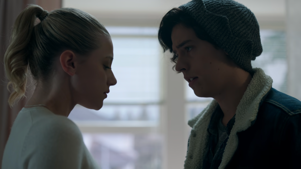Betty and Jughead stand in Betty's room