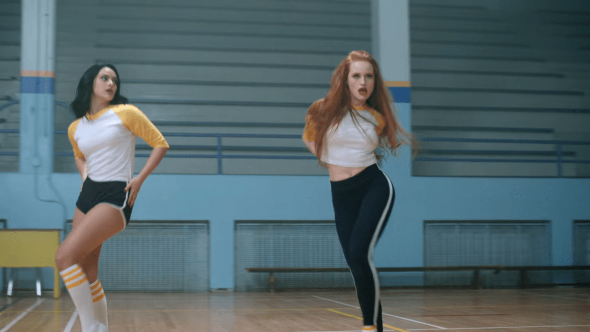 Veronica and Cheryl dance side by side