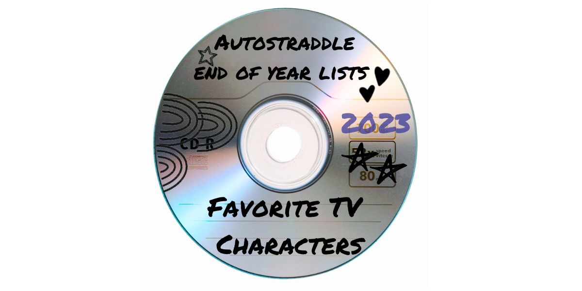 Picture of a CD Rom with "Autostraddle End of Year Lists 2023 Favorite TV Characters" written in sharpie
