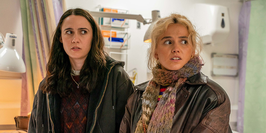 two skeptical girls in their early 20s in "Such Brave Girls"