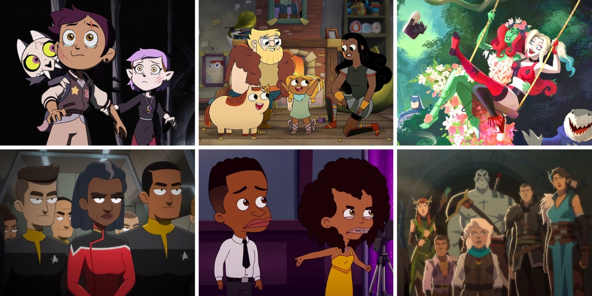 The Owl House, Season 3 (Disney Channel) Pinecone & Pony, Season 2 (Apple TV) Harley Quinn, Season 3 (Max) Star Trek: Lower Decks, Season 3 (Paramount+) Big Mouth, Season 6 (Netflix) The Legend of Vox Machina, Season 2 (Prime Video)