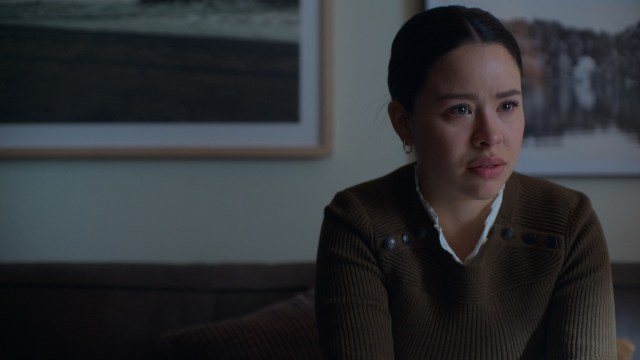 Mariana sits on her therapist's couch and recounts the trauma she's experienced.
