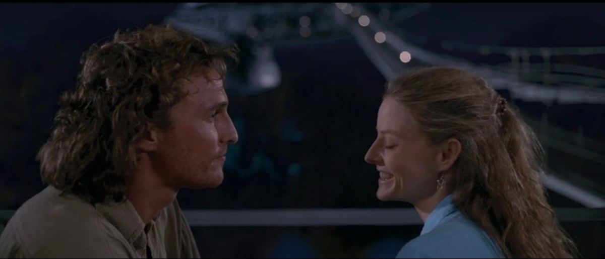 jodie foster and matthew mccoughnahay stare at each other