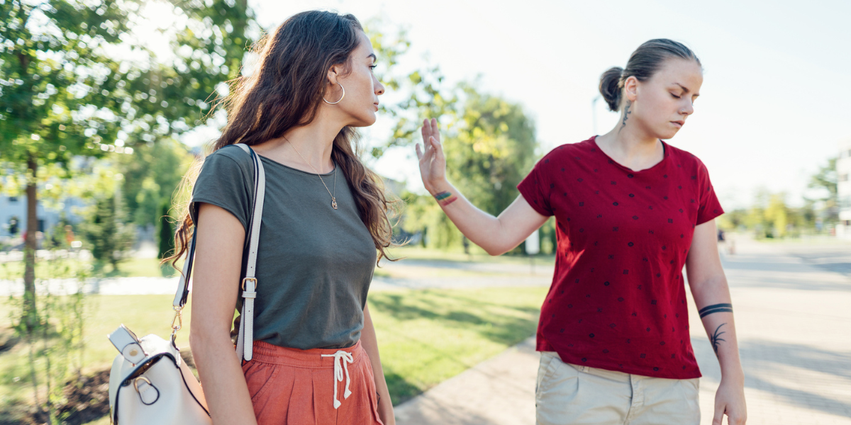 two lesbians in an argument