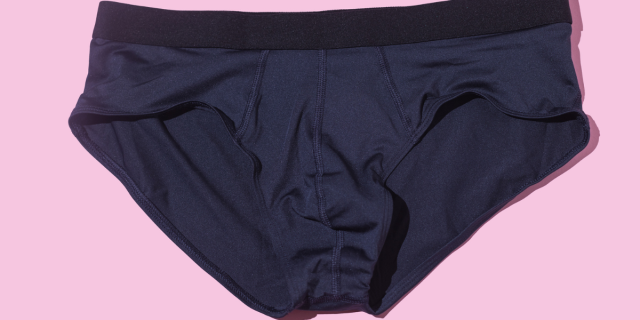 black undies against a pink background