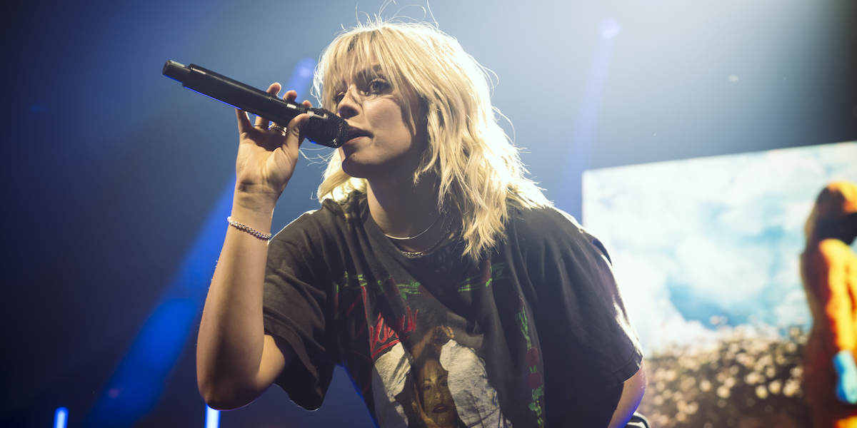 PARIS, FRANCE - FEBRUARY 13: Renée Rapp performs onstage at the L'Olympia on February 13, 2024 in Paris, France. (Photo by Kristy Sparow/Getty Images)