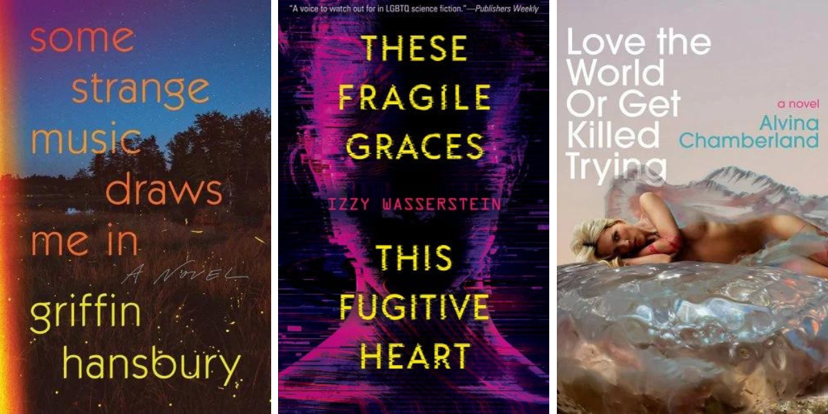 1. Some Strange Music Draws Me In, by Griffin Hansbury. 2. These Fragile Graces, This Fugitive Heart, by Izzy Wasserstein. 3. Love the World Or Get Killed Trying, by Alvina Chamberland.