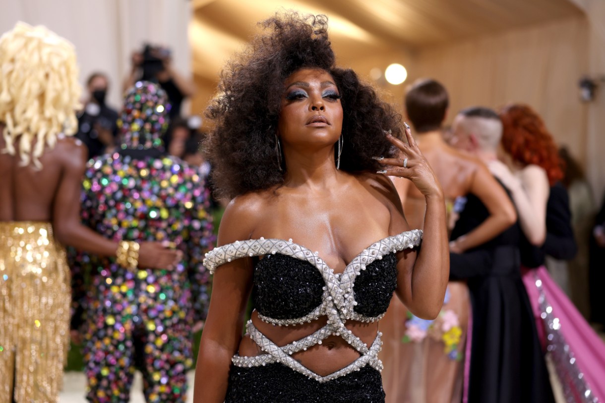 Taraji P. Henson attends The 2021 Met Gala Celebrating In America: A Lexicon Of Fashion at Metropolitan Museum of Art on September 13, 2021 in New York City. 