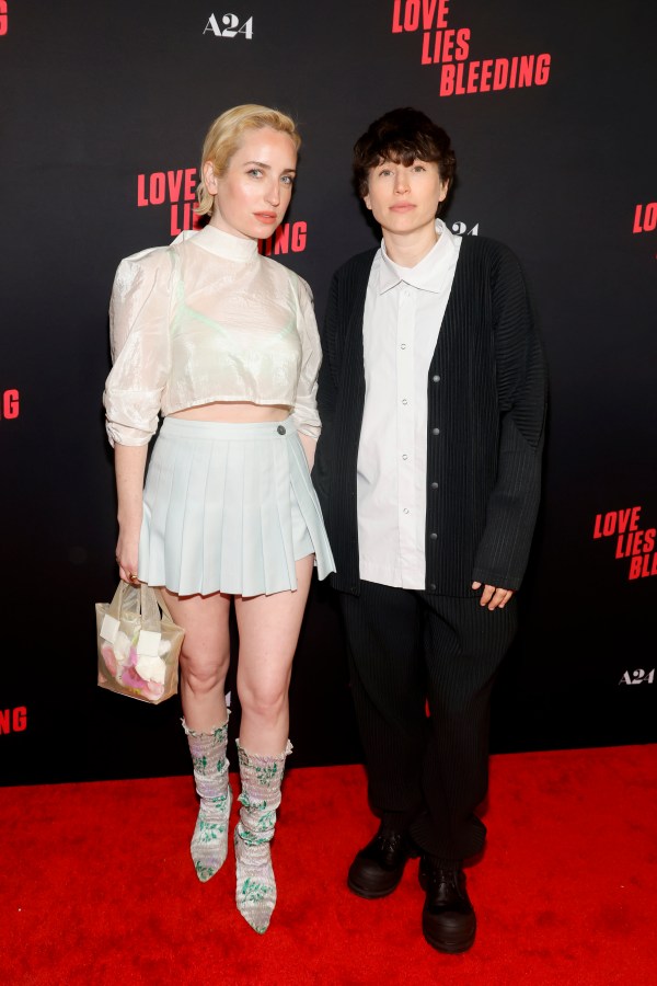 BEVERLY HILLS, CALIFORNIA - MARCH 05: Zoe Lister-Jones and Sammi Cohen attend the Los Angeles Premiere Of A24's "Love Lies Bleeding" at Fine Arts Theatre on March 05, 2024 in Beverly Hills, California. 