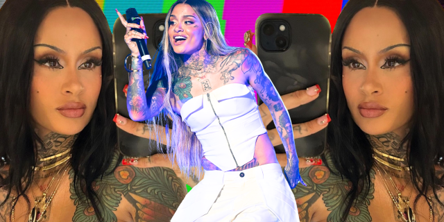 Kehlani on stage and in a mirror selfie