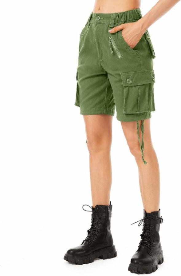 dark green cargo shorts