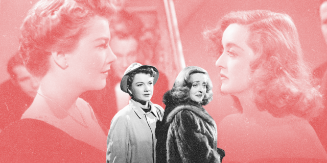 All About Eve queer: Two stills of Anne Baxter and Bette Davis one with a red tint