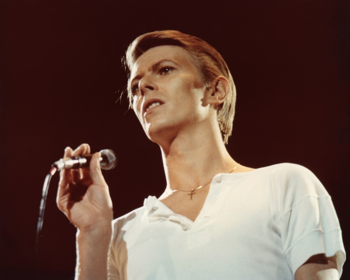 David Bowie peforming at the Garden