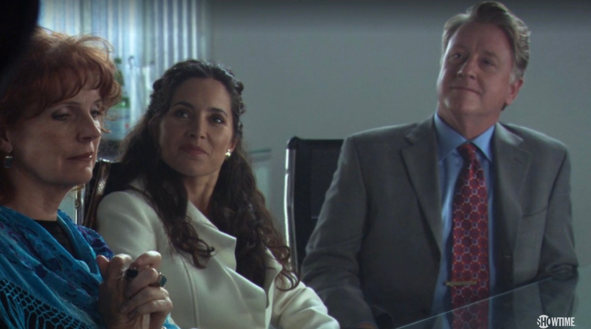 Franklin at a board meeting