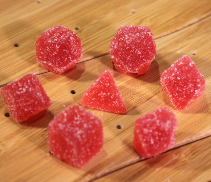 edible dice shaped candies