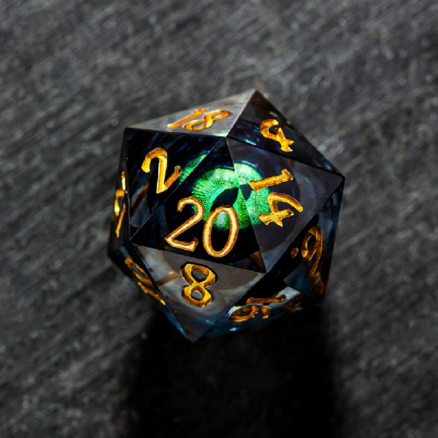 dice with a dragon's eye