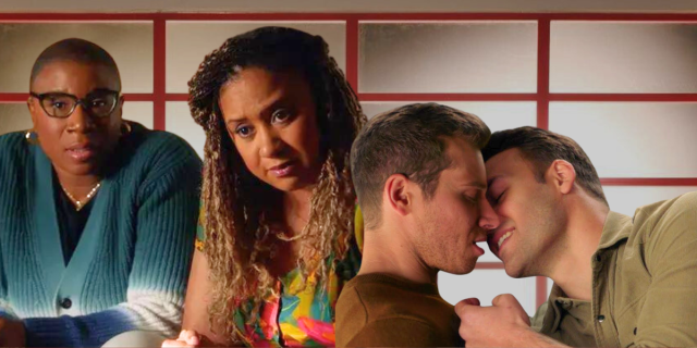 A collage of 9-1-1's queer main characters: Hen, Karen, and Buck