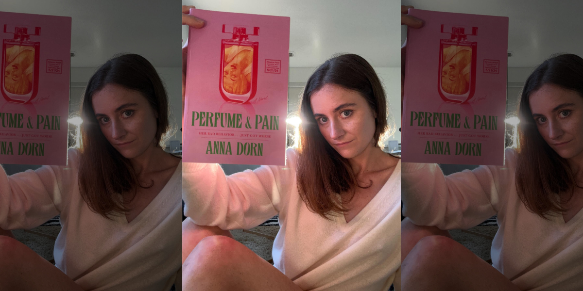 Anna Dorn with her book Perfume & Pain