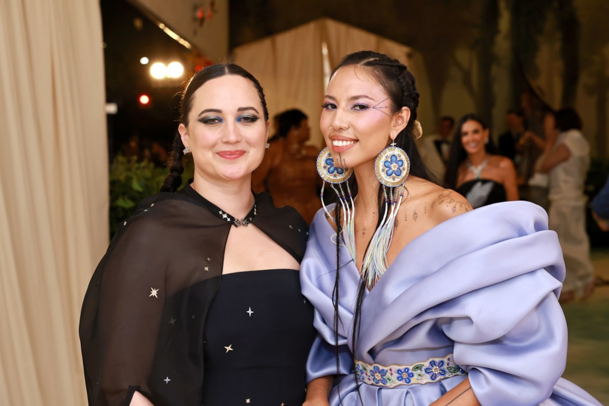 NEW YORK, NEW YORK - MAY 06: (L-R) Lily Gladstone and Quannah Chasinghorse attend The 2024 Met Gala Celebrating "Sleeping Beauties: Reawakening Fashion" at The Metropolitan Museum of Art on May 06, 2024 in New York City. 